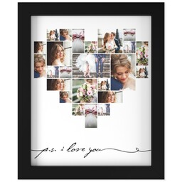8x10 Photo Canvas With Contemporary Frame with P.S. I Love You design
