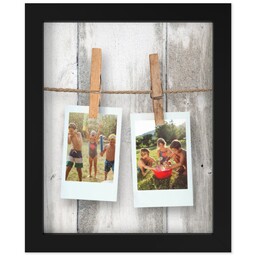 8x10 Photo Canvas With Contemporary Frame with Snapshots Light Wood design