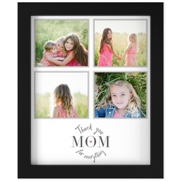 8x10 Photo Canvas With Contemporary Frame with Thank You Mom design