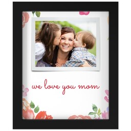 8x10 Photo Canvas With Contemporary Frame with Watercolor Flowers with Text design