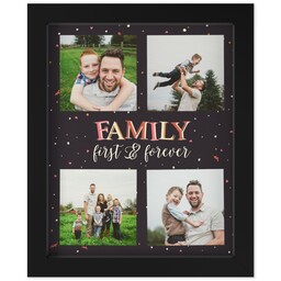 8x10 Photo Canvas With Contemporary Frame with Family First And Forever design