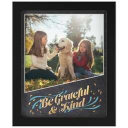 8x10 Photo Canvas With Contemporary Frame with Grateful and Kind design