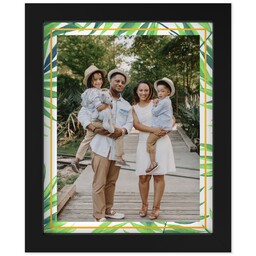 8x10 Photo Canvas With Contemporary Frame with Palm Leaves design