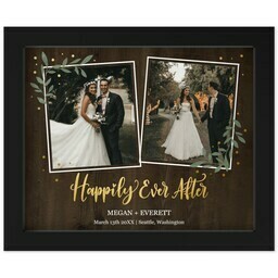 8x10 Photo Canvas With Contemporary Frame with Happily Ever After design