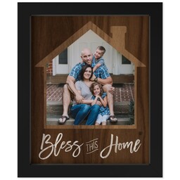8x10 Photo Canvas With Contemporary Frame with Bless This Home Wood design