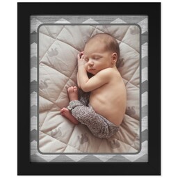 8x10 Photo Canvas With Contemporary Frame with Chevron Frame design