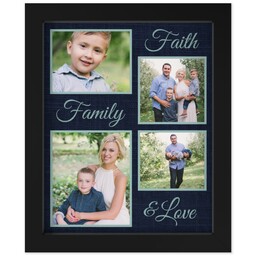 8x10 Photo Canvas With Contemporary Frame with Faith Family Love design