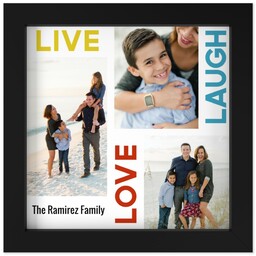8x8 Photo Canvas With Contemporary Frame with Live Laugh Love design