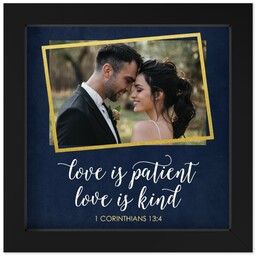 8x8 Photo Canvas With Contemporary Frame with Love Is Patient design