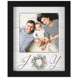 8x10 Photo Canvas With Contemporary Frame with Holiday Wreath design