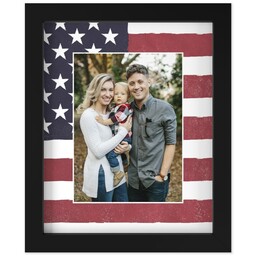 8x10 Photo Canvas With Contemporary Frame with American Flag design