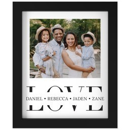 8x10 Photo Canvas With Contemporary Frame with Family Love design