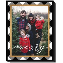 11x14 Photo Canvas with Merry Plaid design