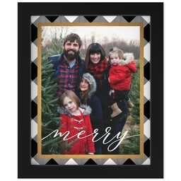 8x10 Photo Canvas With Contemporary Frame with Merry Plaid design