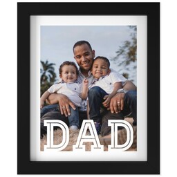 8x10 Photo Canvas With Contemporary Frame with Retro Dad design