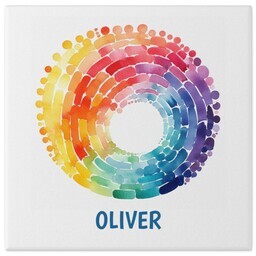 8x8 Gallery Wrap Photo Canvas with Rainbow Circle design