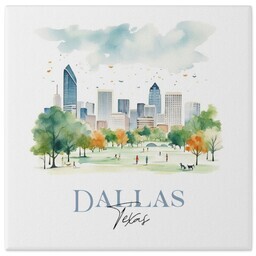 8x8 Gallery Wrap Photo Canvas with Watercolor Dallas design
