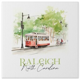 8x8 Gallery Wrap Photo Canvas with Watercolor Raleigh design
