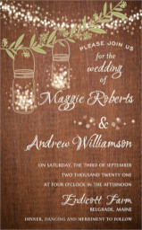 3x5 Cardstock - Rounded with Twinkling Jars Invitation design