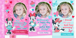 4x8 Greeting Card, Matte, Blank Envelope with Cut-Apart Minnie Mouse design
