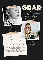 5x7 Greeting Card, Glossy, Blank Envelope with Let's Hear It For The Grad Invitation design