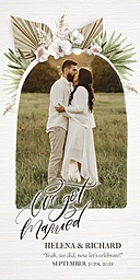 Same Day 4x8 Greeting Card, Matte, Blank Envelope with Bohemian Wedding Announcement design