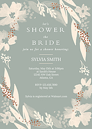 Same Day 5x7 Greeting Card, Matte, Blank Envelope with Elegance and Grace Mint Bridal Shower design