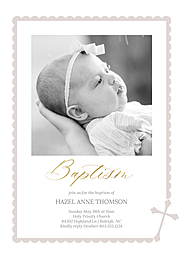5x7 Greeting Card, Glossy, Blank Envelope with Light of My Life Baptism design