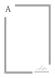 5x7 Cardstock, Blank Envelope with Corner Monogram design