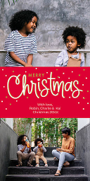 Same Day 4x8 Greeting Card, Matte, Blank Envelope with Christmas Joy design