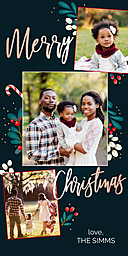 4x8 Greeting Card, Matte, Blank Envelope with Fresh Christmas Color design