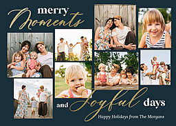 5x7 Greeting Card, Glossy, Blank Envelope with Merry Moments design