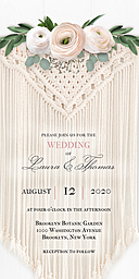 4x8 Greeting Card, Matte, Blank Envelope with Bohemian Love Invitation design