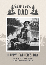 Same Day 5x7 Greeting Card, Matte, Blank Envelope with The Great Outdoorsman design
