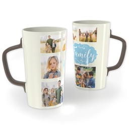 12oz Cafe Mug with Family Collage design