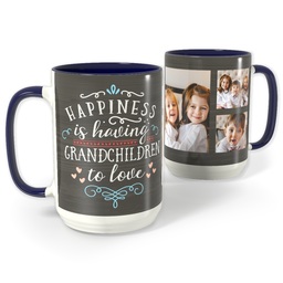 Blue Photo Mug, 15oz with Family Of Love design