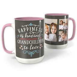 Pink Photo Mug, 15oz with Family Of Love design