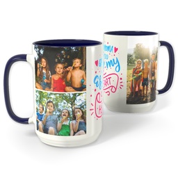 Blue Photo Mug, 15oz with Grandma Heart design