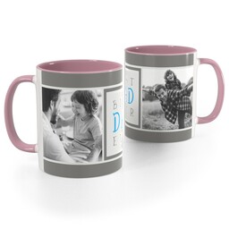 Pink Handle Photo Mug, 11oz with Best Dad Ever design