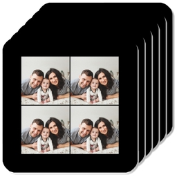 Photo Coasters, Set Of 6 with Custom Color Collage design