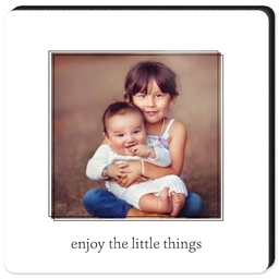 High Gloss Easel Print 5x5 with Enjoy The Little Things design