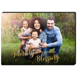 High Gloss Easel Print 5x7 with Family Blessing design