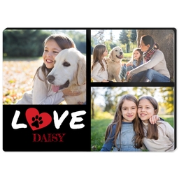 High Gloss Easel Print 5x7 with Love Paw Heart design