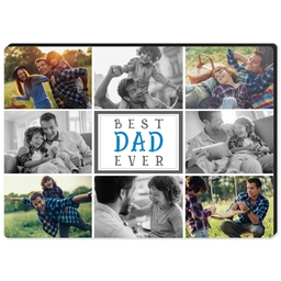 High Gloss Easel Print 5x7 with Best Dad Grid design