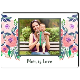 High Gloss Easel Print 5x7 with Floral Mom Love design