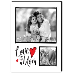 High Gloss Easel Print 5x7 with Mom Hearts design