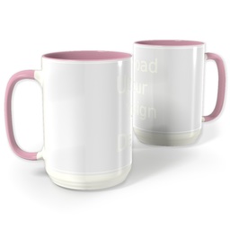 Pink Photo Mug, 15oz with Upload Your Design design