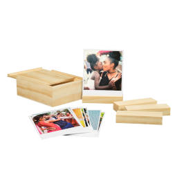 Retro Prints With Wooden Box (set of 25) with Full Photo design