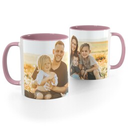 Pink Handle Photo Mug, 11oz with Full Photo design