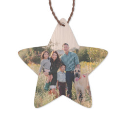 Bamboo Ornament - Star with Full Photo design